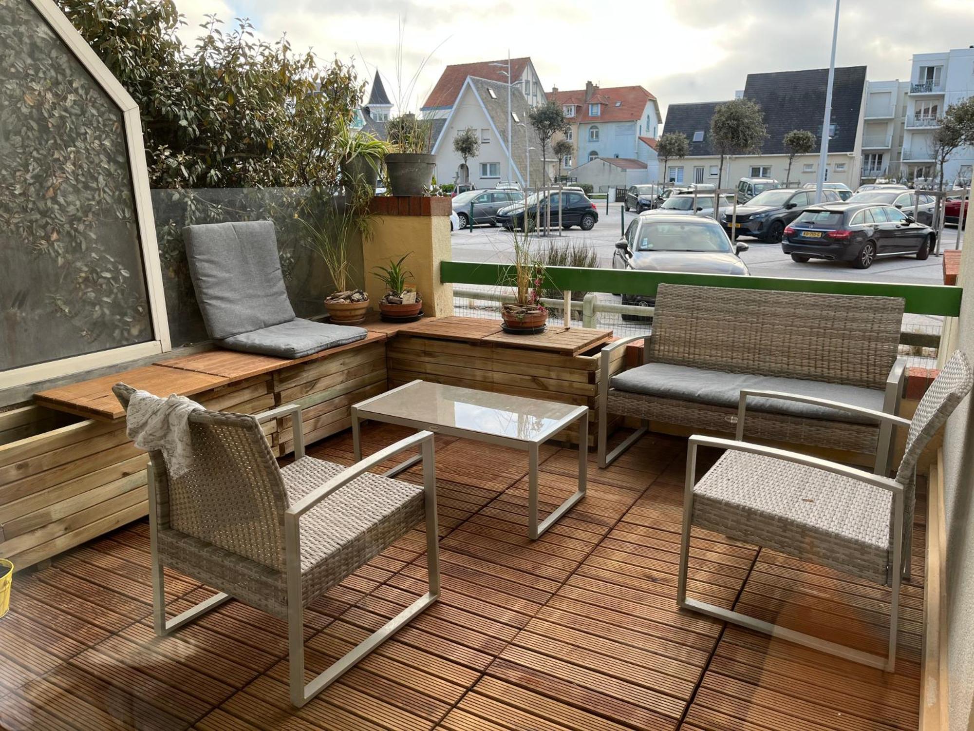 Agreable Appartement Et Terrasse A 2 Pas De La Mer 维姆勒 外观 照片